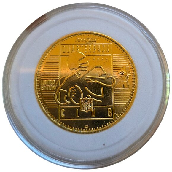 Frank Reich #14 Carolina Panthers 1996 Pinnacle QB Club Vintage NFL Coin - Picture 3 of 4
